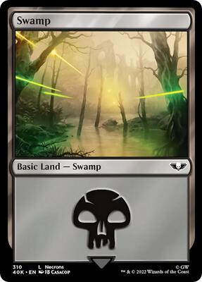 Swamp (310) (Surge Foil) card from Universes Beyond: Warhammer 40,000