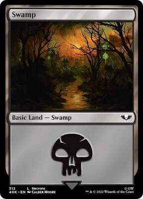 Swamp (312) (Surge Foil) card from Universes Beyond: Warhammer 40,000
