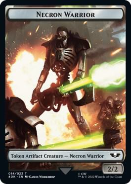 Necron Warrior // Insect Double-Sided Token (Surge Foil) card from Universes Beyond: Warhammer 40,000