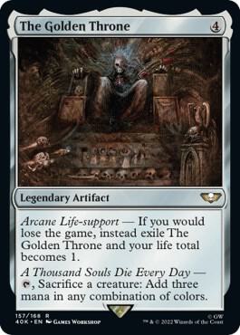 The Golden Throne (Surge Foil) card from Universes Beyond: Warhammer 40,000