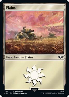 Plains (306) (Surge Foil) card from Universes Beyond: Warhammer 40,000