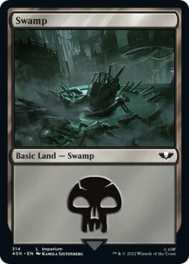 Swamp (314) (Surge Foil) card from Universes Beyond: Warhammer 40,000