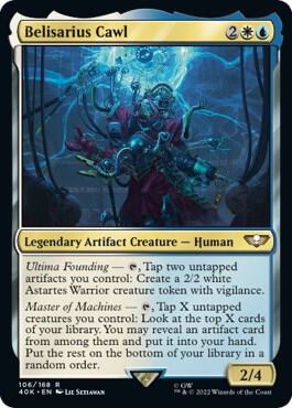 Belisarius Cawl card from Universes Beyond: Warhammer 40,000