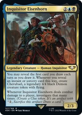 Inquisitor Eisenhorn card from Universes Beyond: Warhammer 40,000