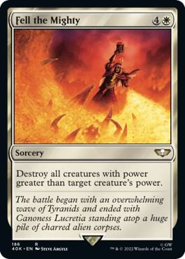 Fell the Mighty card from Universes Beyond: Warhammer 40,000