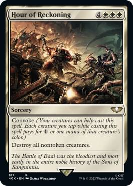 Hour of Reckoning card from Universes Beyond: Warhammer 40,000