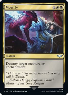 Mortify card from Universes Beyond: Warhammer 40,000