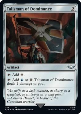 Talisman of Dominance (254) card from Universes Beyond: Warhammer 40,000