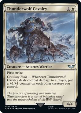 Thunderwolf Cavalry card from Universes Beyond: Warhammer 40,000