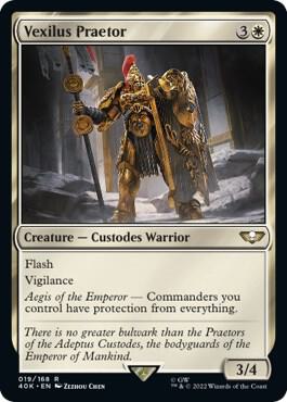 Vexilus Praetor card from Universes Beyond: Warhammer 40,000