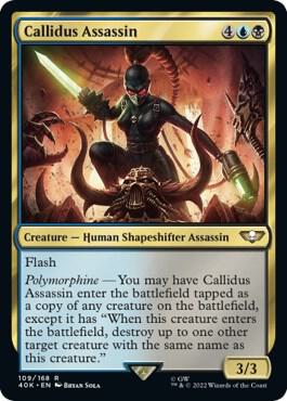 Callidus Assassin card from Universes Beyond: Warhammer 40,000