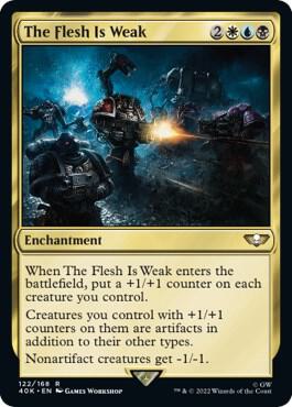 The Flesh Is Weak card from Universes Beyond: Warhammer 40,000