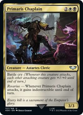Primaris Chaplain card from Universes Beyond: Warhammer 40,000