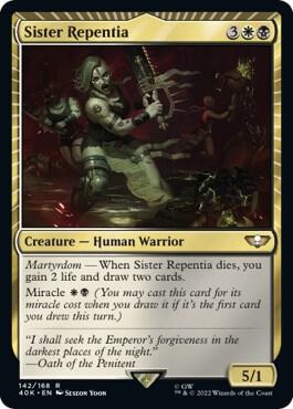 Sister Repentia card from Universes Beyond: Warhammer 40,000
