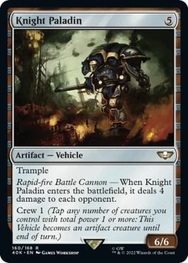Knight Paladin card from Universes Beyond: Warhammer 40,000