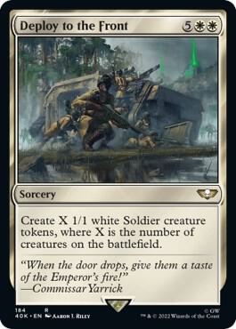 Deploy to the Front (Surge Foil) card from Universes Beyond: Warhammer 40,000