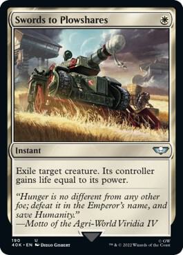 Swords to Plowshares (Surge Foil) card from Universes Beyond: Warhammer 40,000