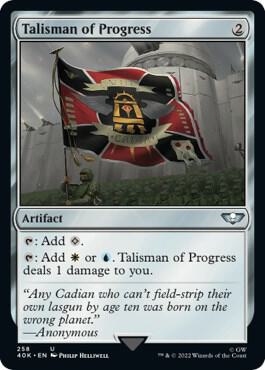 Talisman of Progress (Surge Foil) card from Universes Beyond: Warhammer 40,000