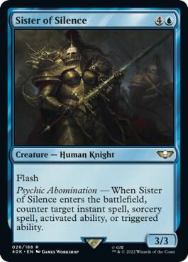 Sister of Silence (Surge Foil) card from Universes Beyond: Warhammer 40,000