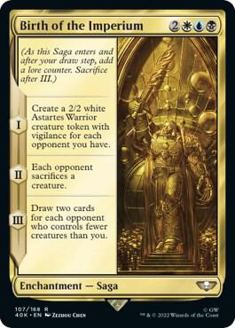 Birth of the Imperium (Surge Foil) card from Universes Beyond: Warhammer 40,000
