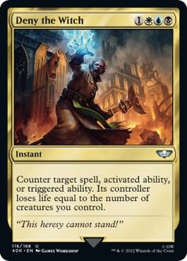Deny the Witch (Surge Foil) card from Universes Beyond: Warhammer 40,000
