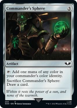 Commander's Sphere (234) (Surge Foil) card from Universes Beyond: Warhammer 40,000