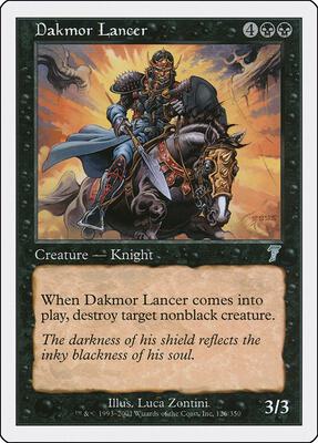 Dakmor Lancer card from 7th Edition