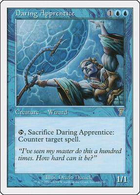 Daring Apprentice card from 7th Edition