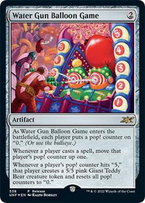 Water Gun Balloon Game card from Launch Party & Release Event Promos