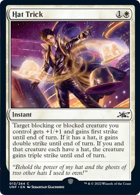 Hat Trick card from Unfinity