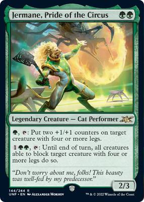 Jermane, Pride of the Circus card from Unfinity
