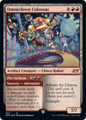 Omniclown Colossus card from Unfinity
