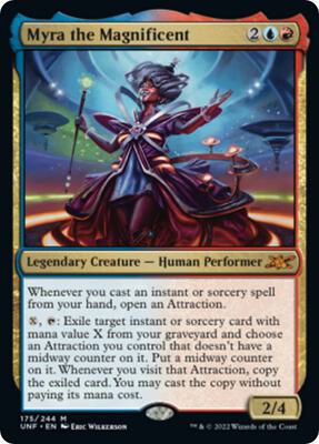 Myra the Magnificent card from Unfinity