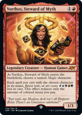 Vorthos, Steward of Myth card from Unfinity
