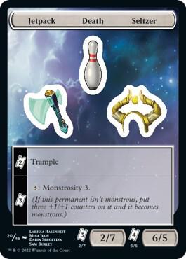 Jetpack Death Seltzer card from Unfinity