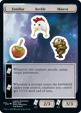 Familiar Beeble Mascot card from Unfinity