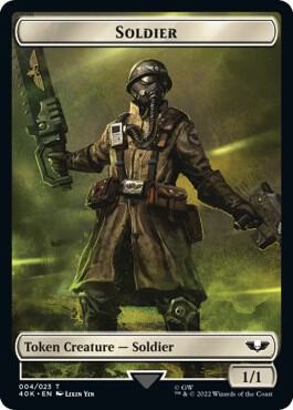Soldier (004) // Vanguard Suppressor Double-Sided Token card from Universes Beyond: Warhammer 40,000