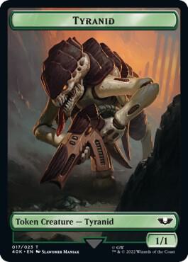 Tyranid (017) // Tyranid Gargoyle Double-Sided Token (Surge Foil) card from Universes Beyond: Warhammer 40,000