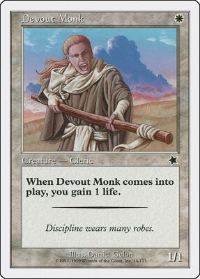 Devout Monk card from Starter 1999