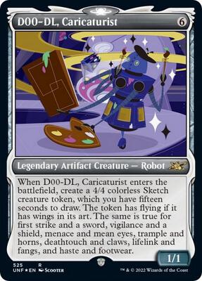 D00-DL, Caricaturist (Showcase) card from Unfinity