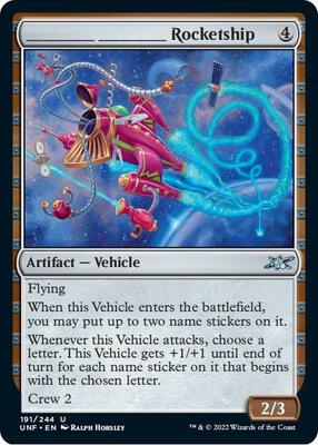 _______ _______ Rocketship card from Unfinity