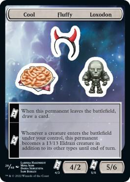 Cool Fluffy Loxodon card from Unfinity