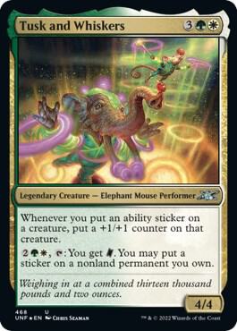 Tusk and Whiskers (Galaxy Foil) card from Unfinity