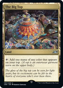 The Big Top card from Unfinity