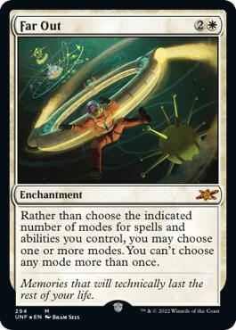Far Out (Galaxy Foil) card from Unfinity