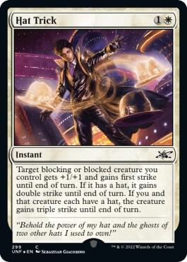 Hat Trick (Galaxy Foil) card from Unfinity