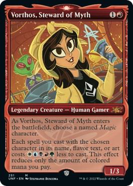 Vorthos, Steward of Myth (Showcase) card from Unfinity
