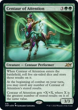 Centaur of Attention (Galaxy Foil) card from Unfinity