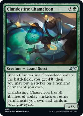 Clandestine Chameleon (Galaxy Foil) card from Unfinity