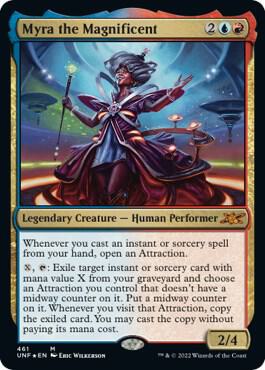Myra the Magnificent (Galaxy Foil) card from Unfinity